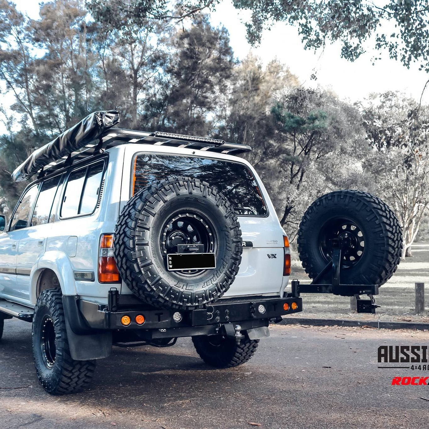 Rockarmor Steel Dual Wheel Carrier - Toyota Landcruiser Fj80 1992-1997