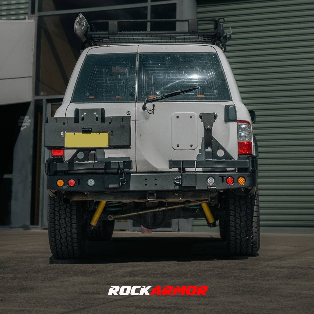 Rockarmor Steel Dual Wheel Carrier - Nissan Patrol Y61 Gu1 2 3 1997-20004 And Gu Wagon