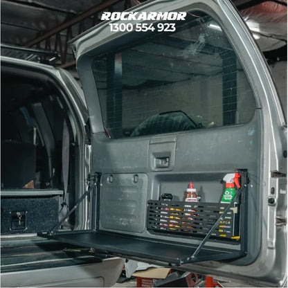 Rockarmor Rear Folding Table  And Pantry To Suit Prado 120