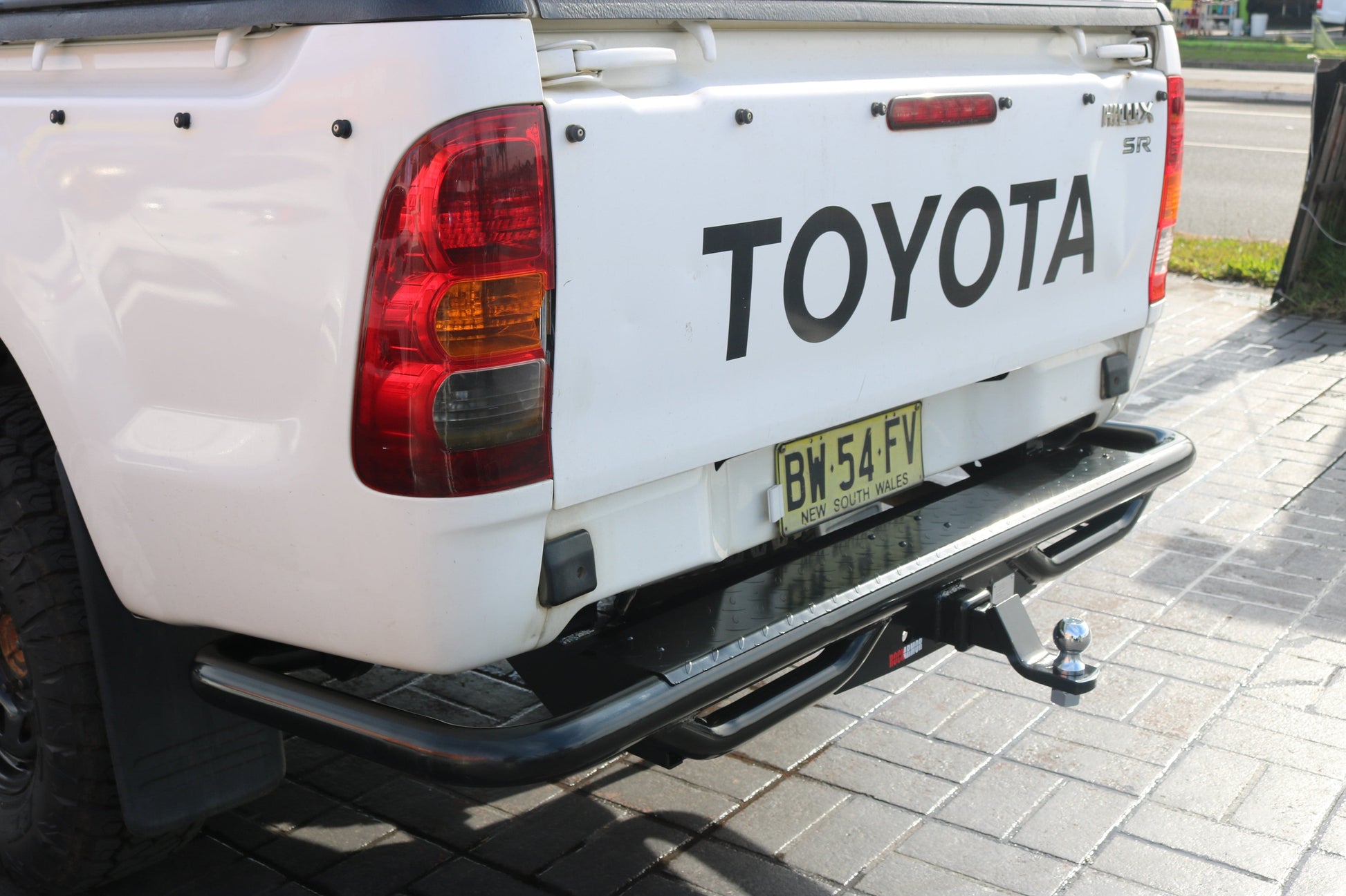 Rockarmor Premium Steel Rear Step / Towbar - Toyota Hilux N70 2005 - Early 2015 (Tub Rear)