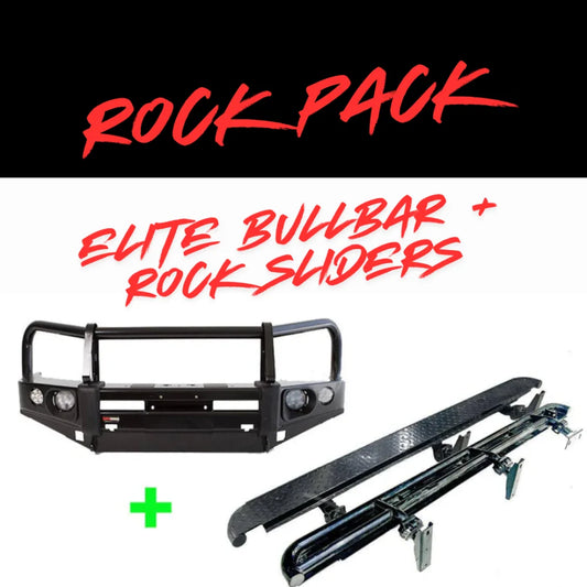 Rockarmor Rock Pack — Ford Ranger Px1 Px2 Px3 | Elite Hoop Bullbar + Rock Sliders