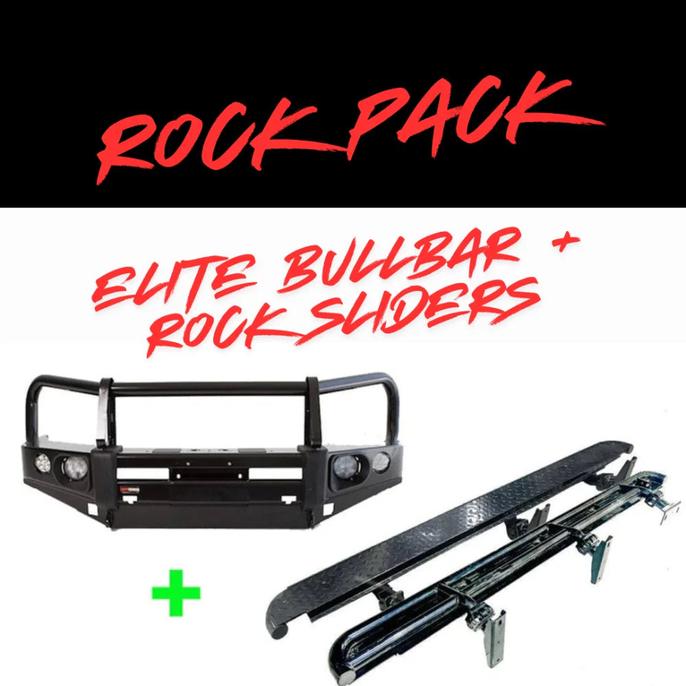 Rockarmor Rock Pack — Toyota Hilux N80 2015-2020 | Elite Hoop Bullbar + Rock Sliders