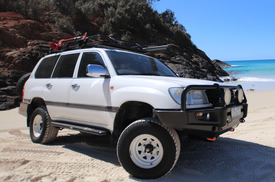 Rockarmor Steel Rockslider Side Steps - Toyota Landcruiser 105 1998-2007 Series Wagon Solid Live Axle