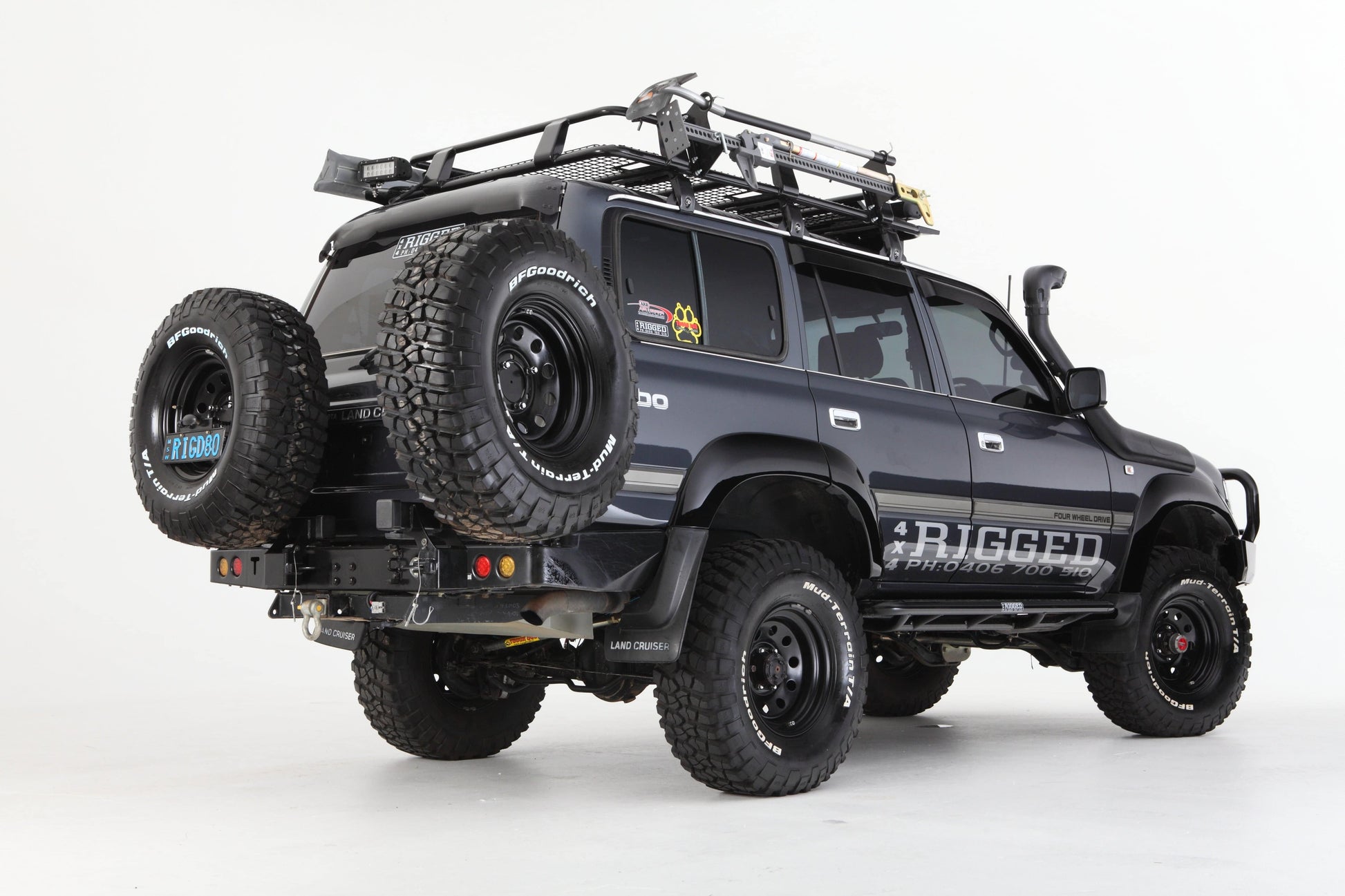 Rockarmor Steel Rockslider Side Steps - Toyota Landcruiser Fj80 1990-1997