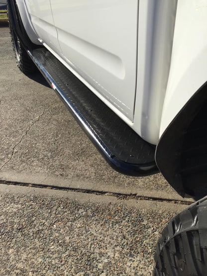 Rockarmor Steel Rockslider Side Steps - Nissan Navara D40