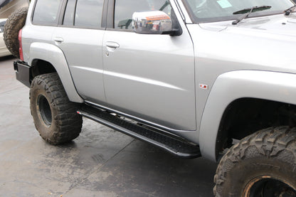 Rockarmor Steel Rockslider Side Steps - Nissan Patrol Y61 Gu1 & Gu4 1998 To Current