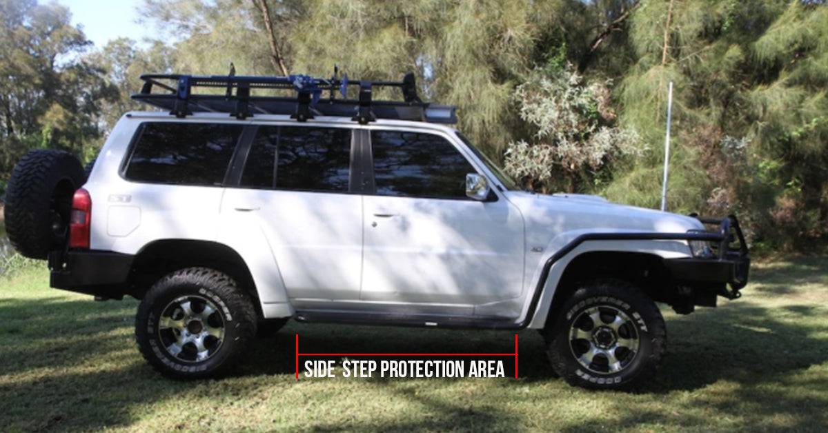 Rockarmor Steel Rockslider Side Steps - Nissan Patrol Y61 Gu1 & Gu4 1998 To Current