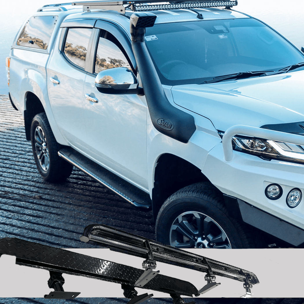 Rockarmor Steel Rockslider Side Steps - Mitsubishii Triton MR 12/2018 - 02/2024