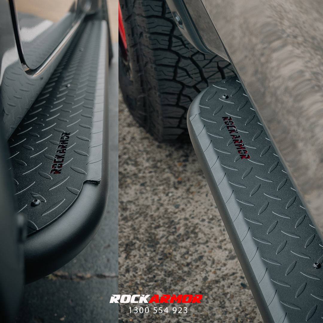 Rockarmor Steel Rockslider Side Steps - Mitsubishii Triton MR 12/2018 - 02/2024