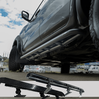 Rockarmor Steel Rockslider Side Steps - Nissan Navara NP300 D23