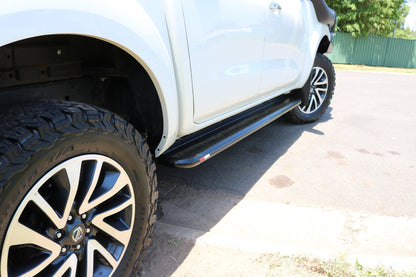Rockarmor Steel Rockslider Side Steps - Nissan Navara NP300 D23