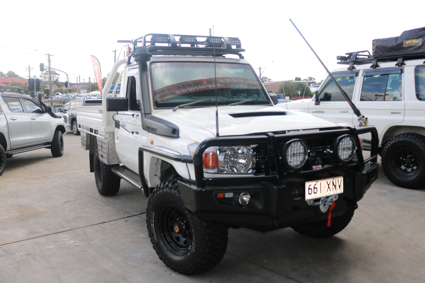 Rockarmor Steel Rockslider Side Steps - Toyota Landcruiser 76 Series / 79 Series 2007-2018 2 Door