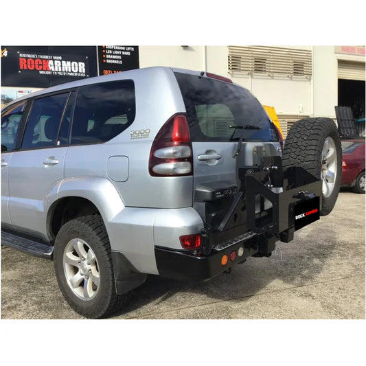 Rockarmor Steel Dual Wheel Carrier To Suit Toyota Prado 120 - Dual Wheel Carrier