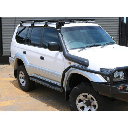 White toyota prado fj90 fit off-road vehicle with rockarmor steel rockslider 52mm diameter steel rockslider side steps