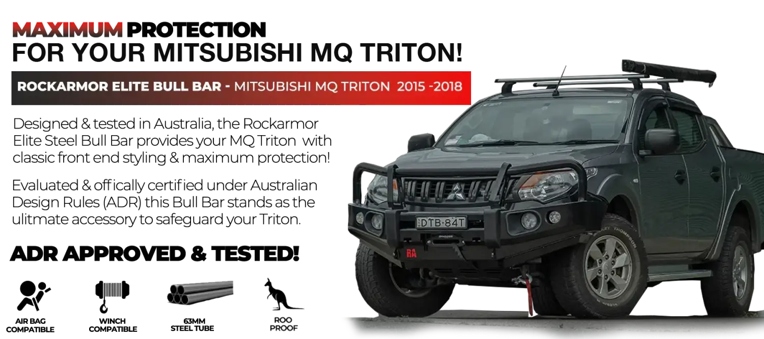 Rockarmor Elite Bullbar Frontal Combo To Suit Mitsubishi Triton Mq