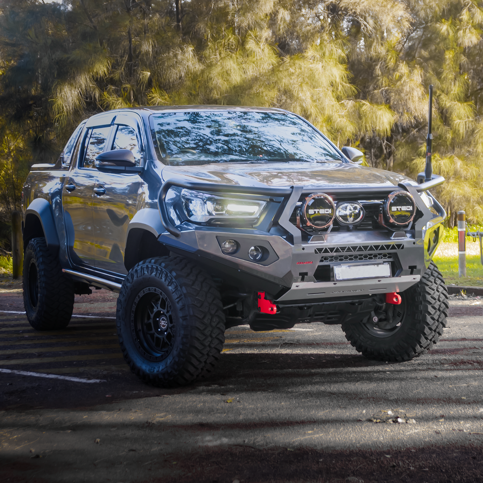 Rockarmor Gt Hoop Bullbar Combo Pack - Toyota Hilux Widebody 2022+