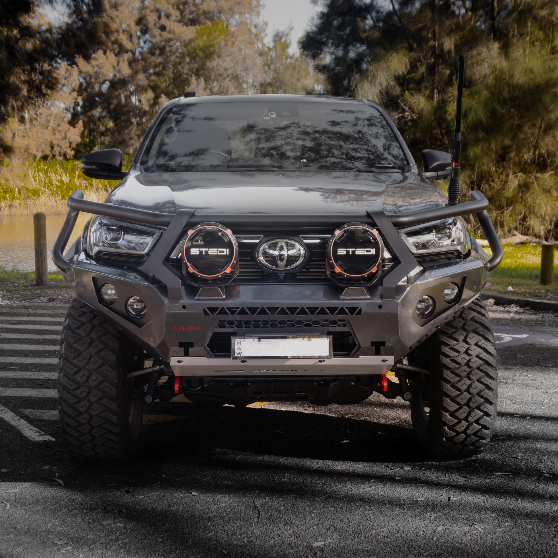 Rockarmor Gt Hoop Bullbar Combo Pack - Toyota Hilux Widebody 2022+