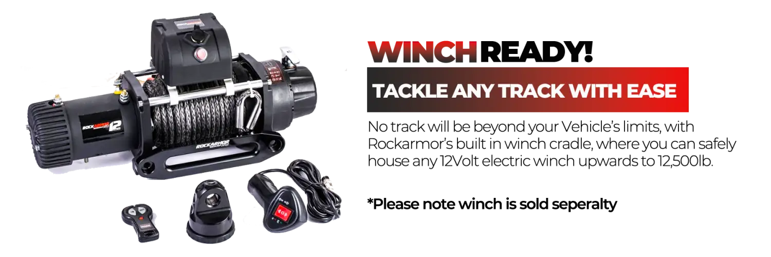 Rockarmor Gt Steel Hoopless Bullbar Combo Pack - Mazda Bt50 2020+